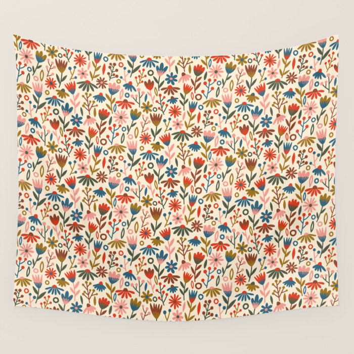 Exotic Floral Garden Wall Tapestry Gallery Image 1