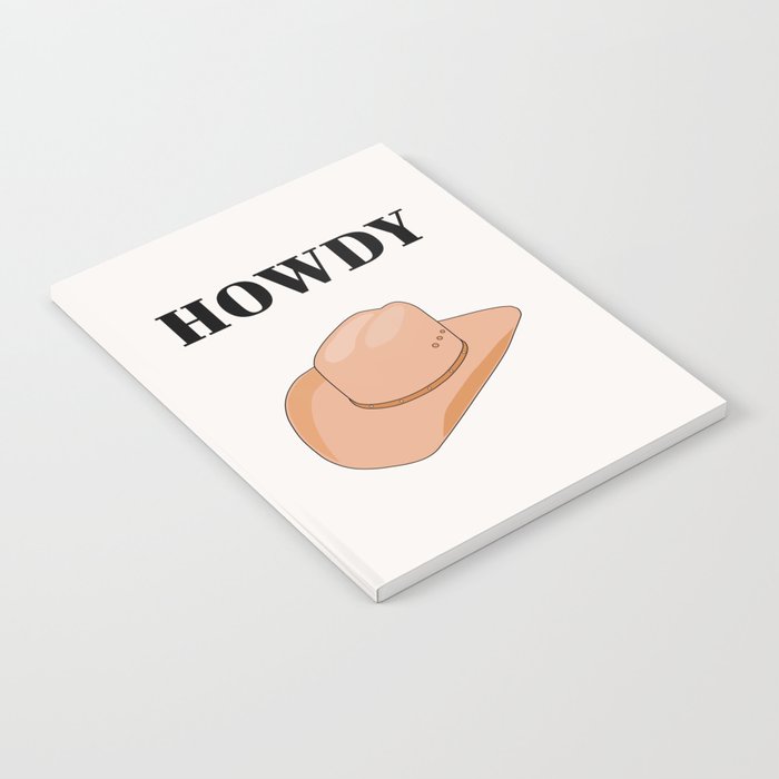 Howdy - Cowboy Hat Neutral Beige Notebook Gallery Image 2