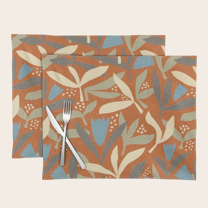 Hand Drawn Florals #1 Placemat Gallery Image 1