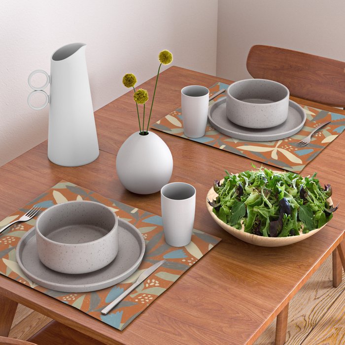 Hand Drawn Florals #1 Placemat Gallery Image 2