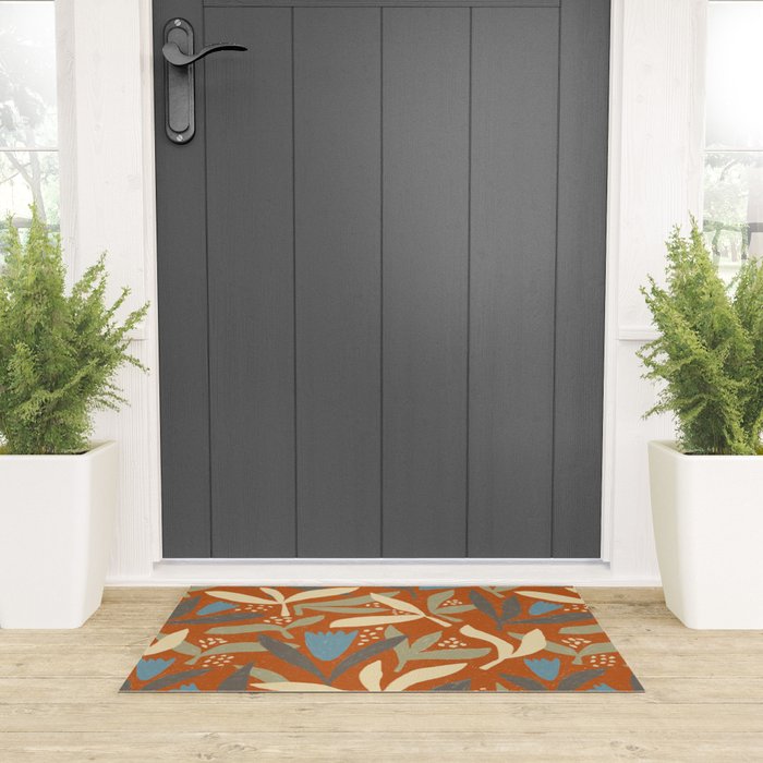 Hand Drawn Florals #1 Welcome Mat Gallery Image 3