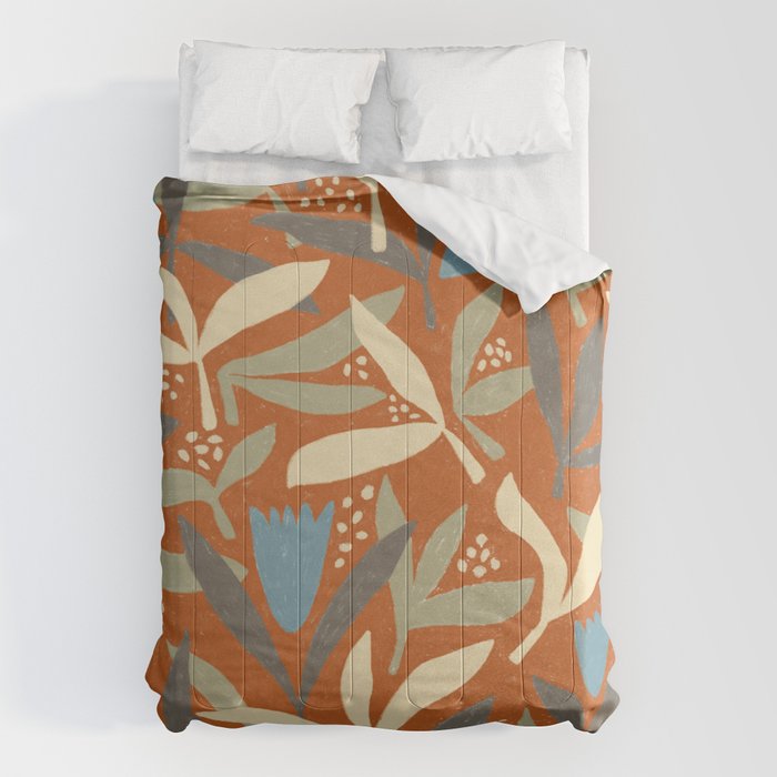 Hand Drawn Florals #1 Comforter Gallery Image 6