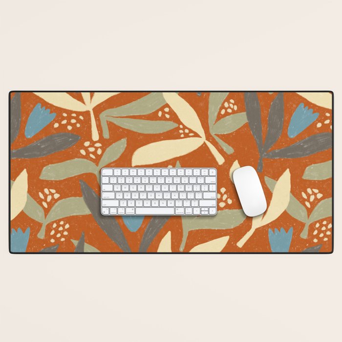 Hand Drawn Florals #1 Desk Mat Gallery Image 1