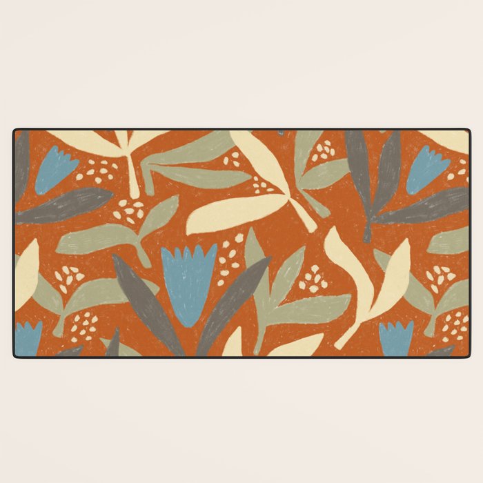 Hand Drawn Florals #1 Desk Mat Gallery Image 3