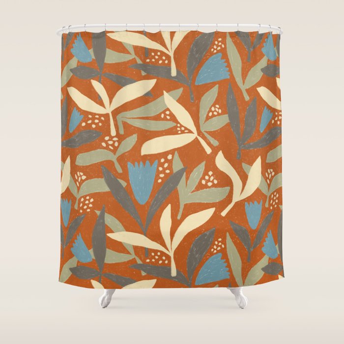 Hand Drawn Florals #1 Shower Curtain Gallery Image 1
