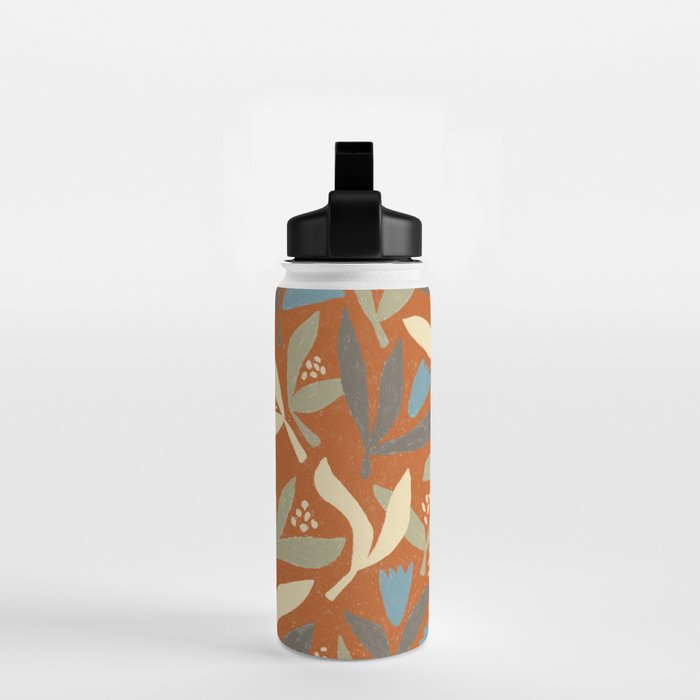 Hand Drawn Florals #1 Water Bottle Gallery Image 2