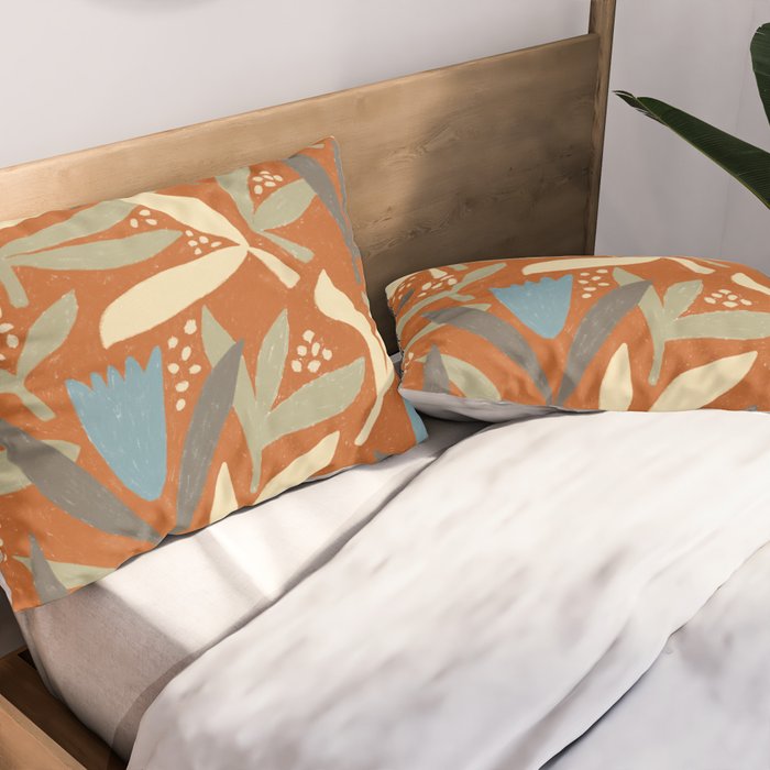Hand Drawn Florals #1 Pillow Sham Gallery Image 2