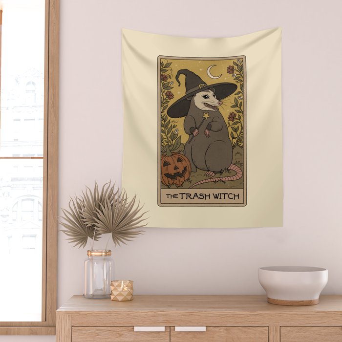 The Trash Witch - Possum Tarot Wall Tapestry Gallery Image 2
