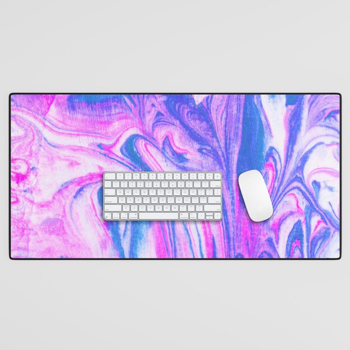 cotton candy marble Desk Mat Gallery Image 1
