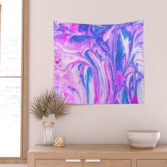 cotton candy marble Wall Tapestry Gallery Image 2