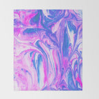 cotton candy marble Throw Blanket Gallery Image 2