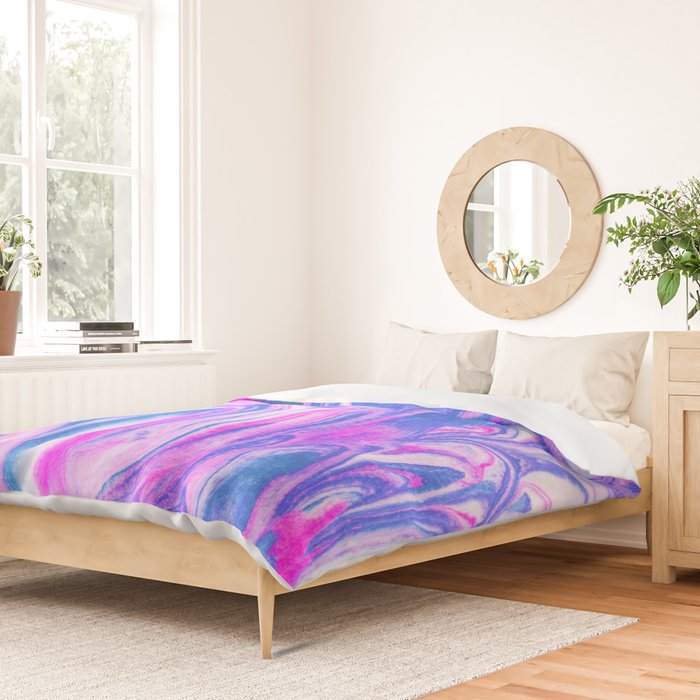 cotton candy marble Duvet Cover Gallery Image 2