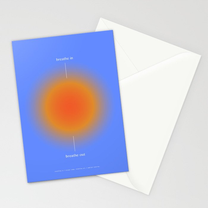 Positive Affirmations Gradient Stationery Card Gallery Image 2