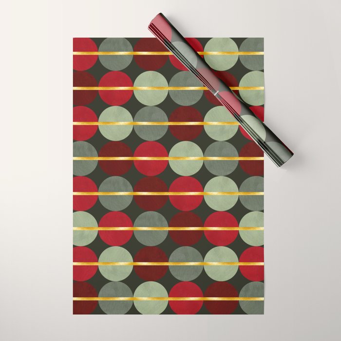 Midcentury Modern Christmas Pattern Wrapping Paper Gallery Image 1
