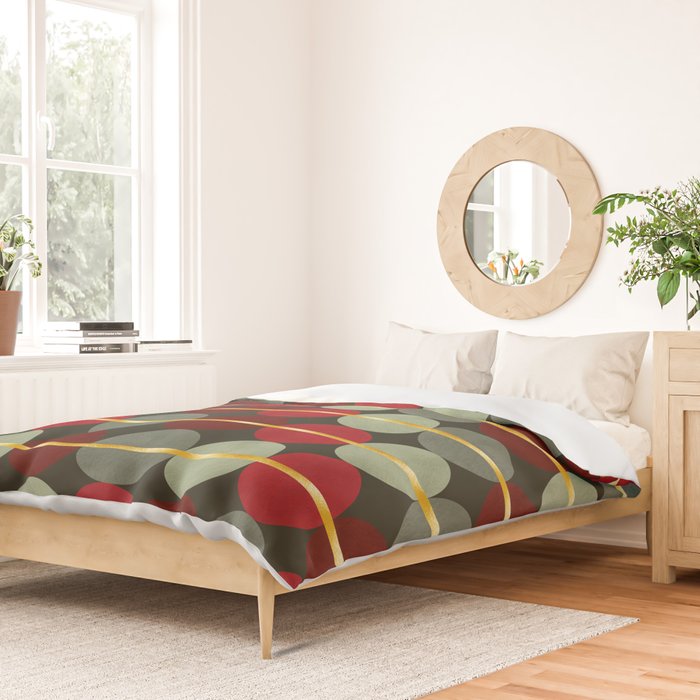 Midcentury Modern Christmas Pattern Duvet Cover Gallery Image 2