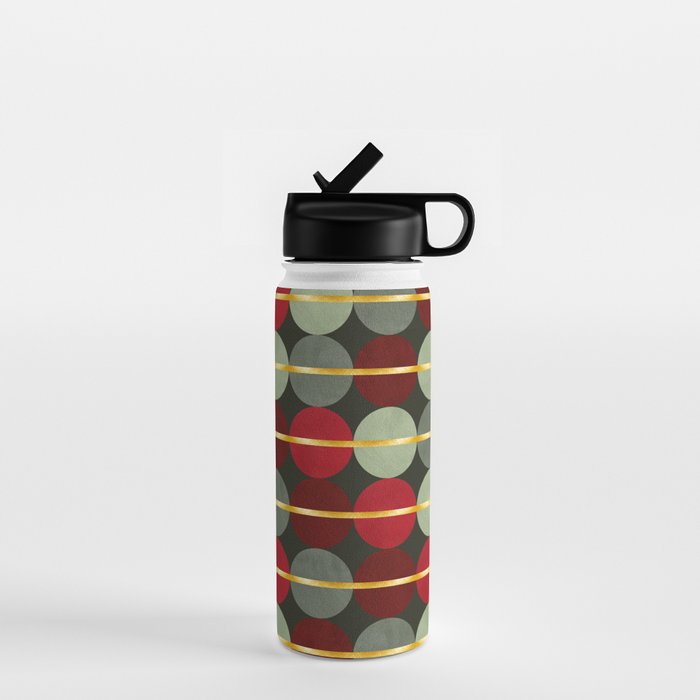 Midcentury Modern Christmas Pattern Water Bottle Gallery Image 1