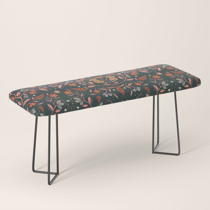 Dancing tigers in flowers field  Bench Gallery Image 1