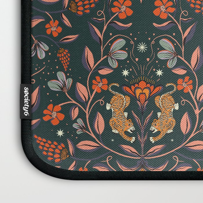 Dancing tigers in flowers field  Laptop Sleeve Gallery Image 3