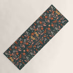 Dancing tigers in flowers field  Yoga Mat Gallery Image 1
