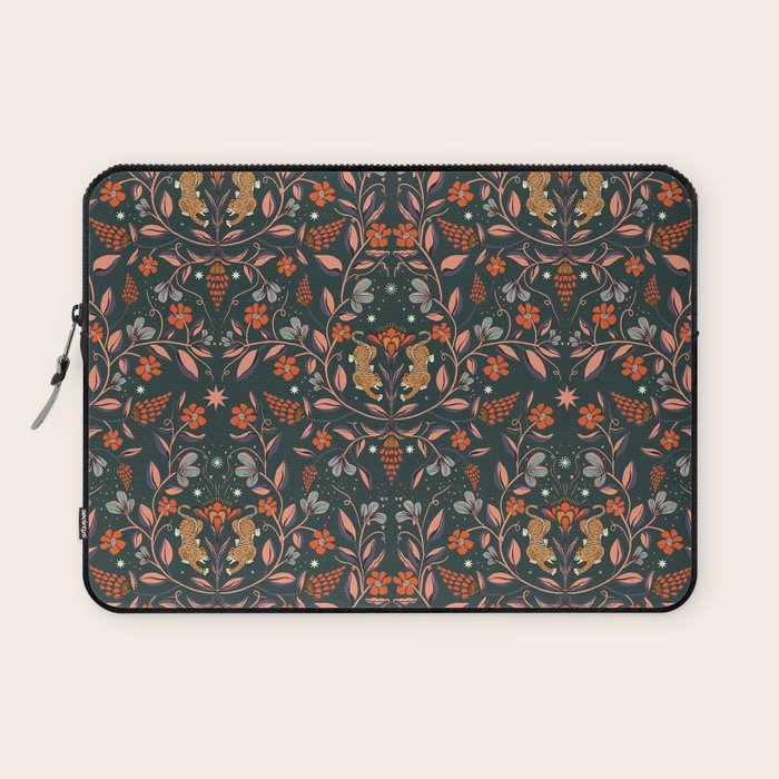 Dancing tigers in flowers field  Laptop Sleeve Gallery Image 1