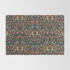 Dancing tigers in flowers field  Rug Gallery Image 2