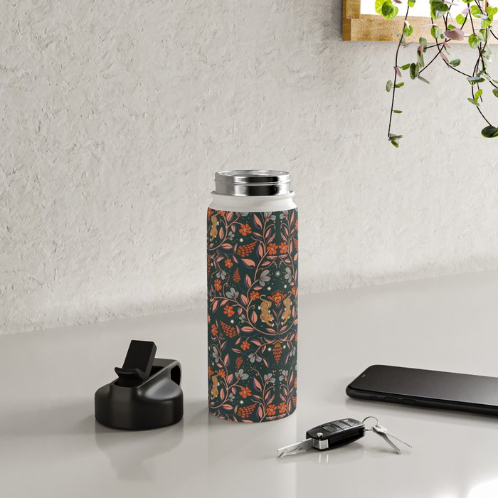 Dancing tigers in flowers field  Water Bottle Gallery Image 4
