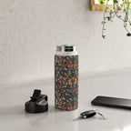 Dancing tigers in flowers field  Water Bottle Gallery Image 4