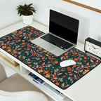 Dancing tigers in flowers field  Desk Mat Gallery Image 2