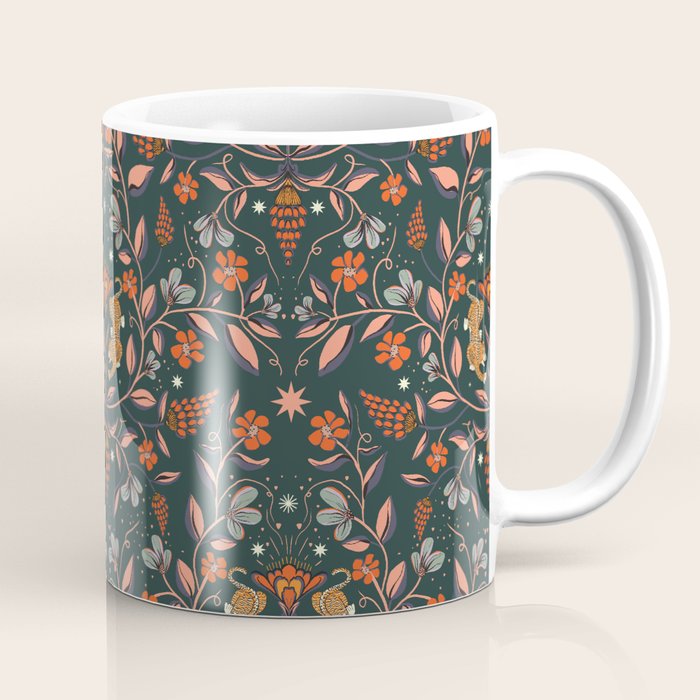 Dancing tigers in flowers field  Coffee Mug Gallery Image 1