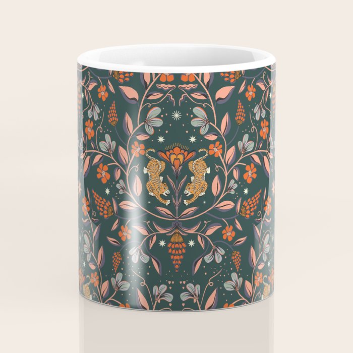 Dancing tigers in flowers field  Coffee Mug Gallery Image 4