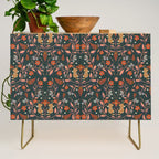 Dancing tigers in flowers field  Credenza Gallery Image 1