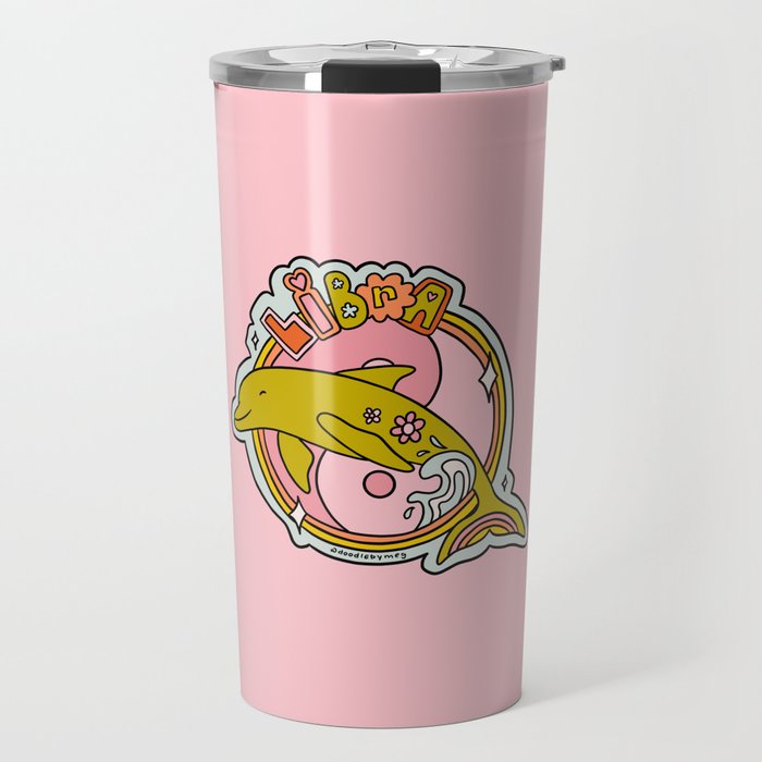 Libra Dolphin Travel Mug Gallery Image 1