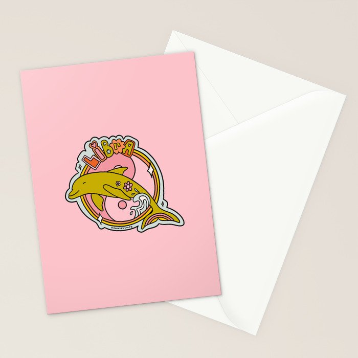 Libra Dolphin Stationery Card Gallery Image 2