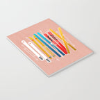 Colorful Ski Illustration and Pattern no 2 Notebook Gallery Image 3