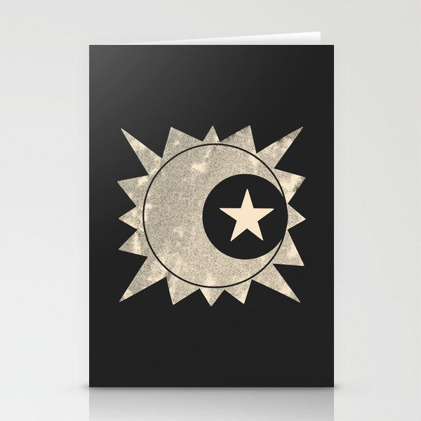 Sun Moon Star Stationery Card Gallery Image 2