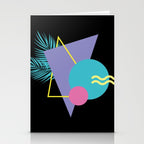 Memphis pattern 48 - 80s / 90s Retro / Palm Tree Stationery Card Gallery Image 2