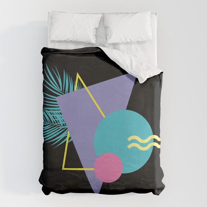 Memphis pattern 48 - 80s / 90s Retro / Palm Tree Duvet Cover Gallery Image 6