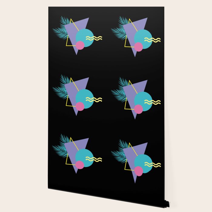Memphis pattern 48 - 80s / 90s Retro / Palm Tree Wallpaper Gallery Image 2
