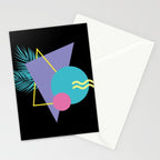 Memphis pattern 48 - 80s / 90s Retro / Palm Tree Stationery Card Gallery Image 2