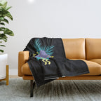 Memphis pattern 48 - 80s / 90s Retro / Palm Tree Throw Blanket Gallery Image 1