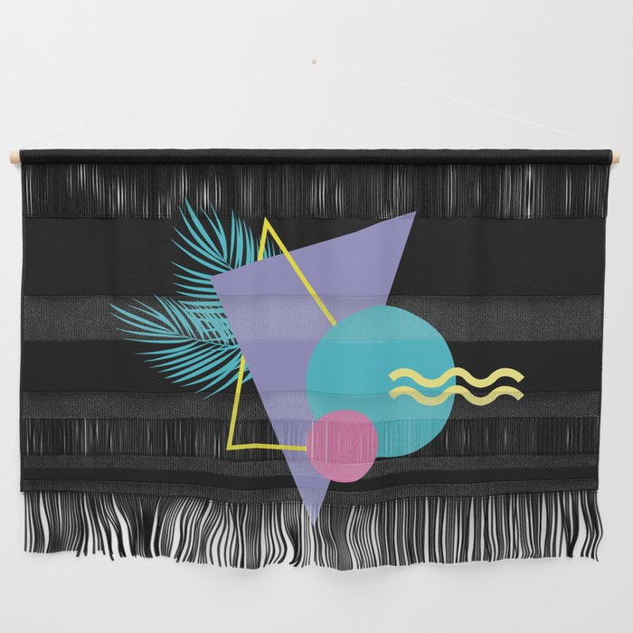 Memphis pattern 48 - 80s / 90s Retro / Palm Tree Wall Hanging Gallery Image 1