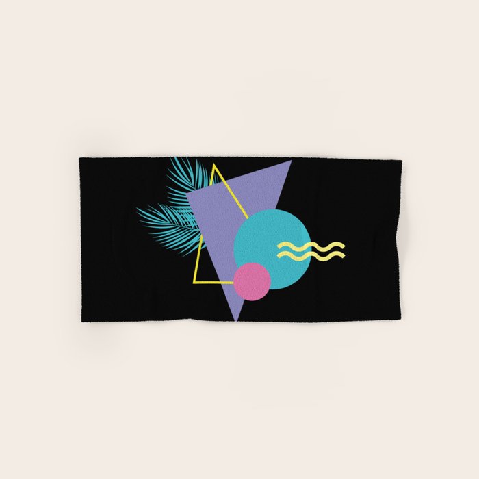 Memphis pattern 48 - 80s / 90s Retro / Palm Tree Bath Towel Gallery Image 1