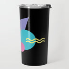 Memphis pattern 48 - 80s / 90s Retro / Palm Tree Travel Mug Gallery Image 2