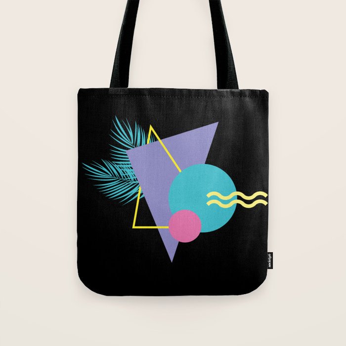 Memphis pattern 48 - 80s / 90s Retro / Palm Tree Tote Bag Gallery Image 1