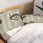 Abstract line art eyes 7 Pillow Sham Gallery Image 2