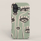 Abstract line art eyes 7 iPhone Case Gallery Image 1