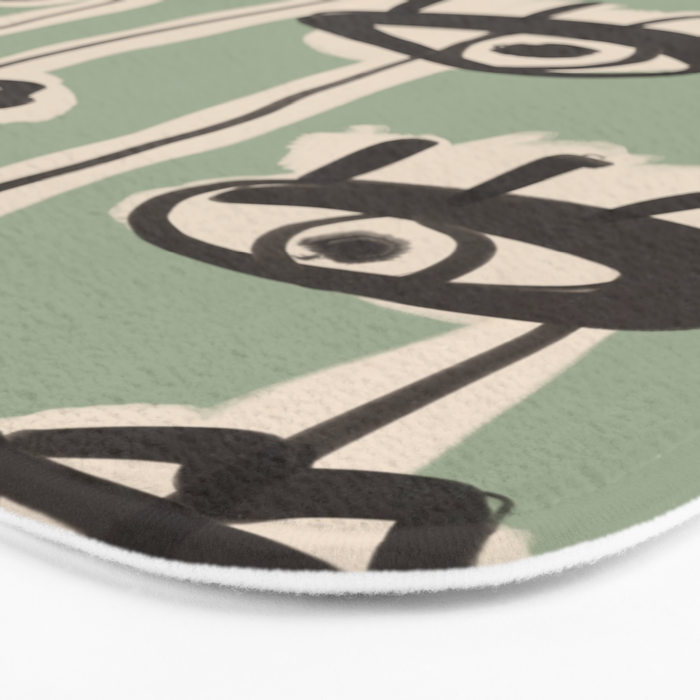 Abstract line art eyes 7 Bath Mat Gallery Image 3