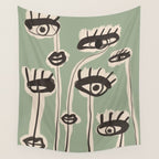 Abstract line art eyes 7 Wall Tapestry Gallery Image 4