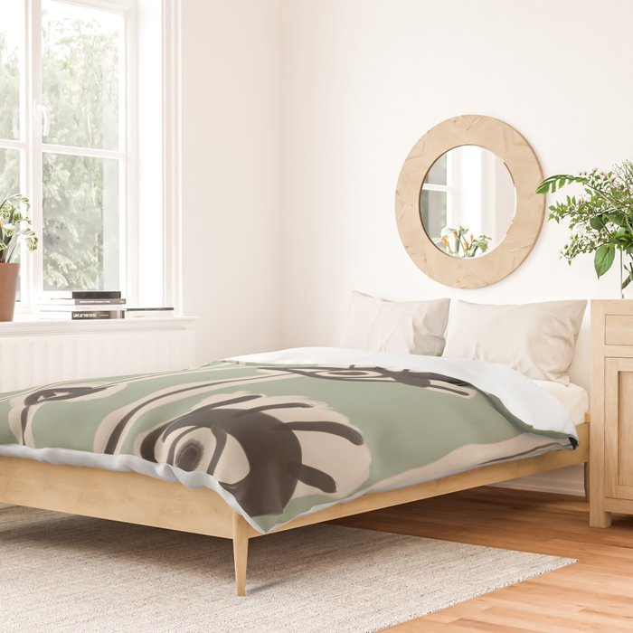 Abstract line art eyes 7 Duvet Cover Gallery Image 2
