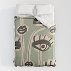 Abstract line art eyes 7 Duvet Cover Gallery Image 6